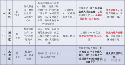 2025年南京市各区重大项目投资对比分析与管理策略